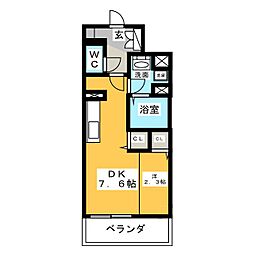 グランデ寿町 3階1DKの間取り