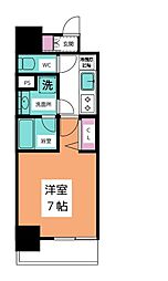 グランドゥール名駅西 10階1Kの間取り