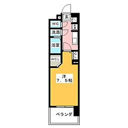 パルティール中村公園 11階1Kの間取り