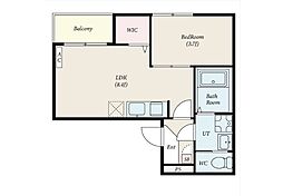 Revive黄金 1階1LDKの間取り