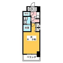 S-RESIDENCE名駅West 1Kの間取図画像