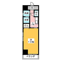 マイステージ則武 1Kの間取図画像
