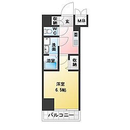 S-RESIDENE名駅北alesia(アレシア) 1Kの間取図画像