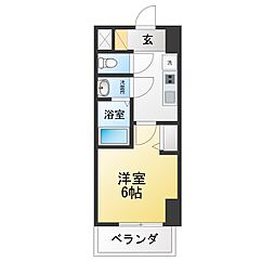 マキシヴ名古屋 1Kの間取図画像