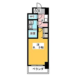 S-RESIDENCE名駅West 1Kの間取図画像