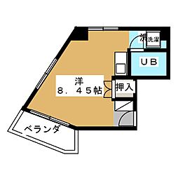 サンライフノリタケ ワンルームの間取図画像