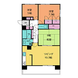 グレイス名駅 3LDKの間取図画像