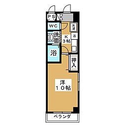 ザ・ロイヤルトップ名駅西 1Kの間取図画像