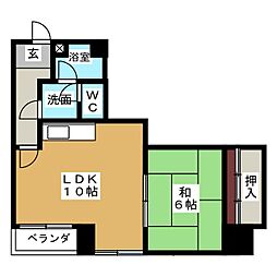 マンションすがや 1LDKの間取図画像