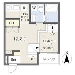 Solid名駅南 ワンルームの間取図画像