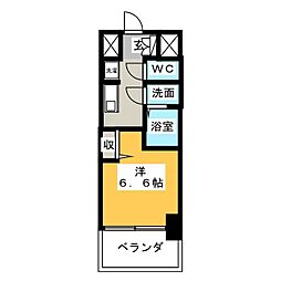 エステムコート名古屋グロース 1Kの間取図画像