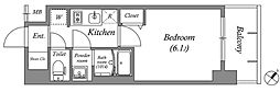 アドバンス名古屋シュテルン 1Kの間取図画像