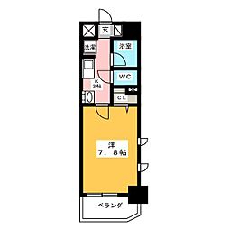 ベレーサ名駅ウエスト 1Kの間取図画像