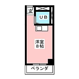 シーズンコート名駅西 ワンルームの間取図画像