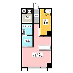 コレクション名駅3 1LDKの間取図画像