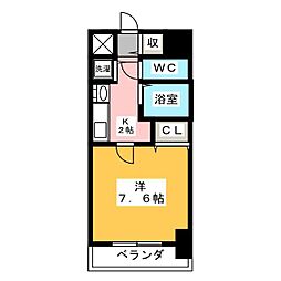 プレサンス名古屋STATIONアライブ 1Kの間取図画像