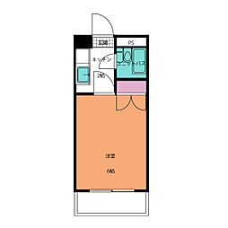 パールハイツ 1Kの間取図画像