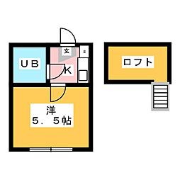 ベルトピア名古屋17 1Kの間取図画像