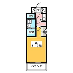 S-RESIDENCE名駅West 1Kの間取図画像