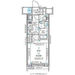 ディアレイシャス名古屋太閤通2 1Kの間取図画像