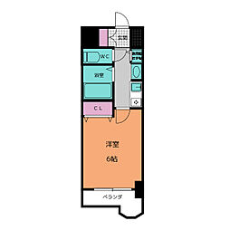プレサンス名古屋城前 1Kの間取図画像