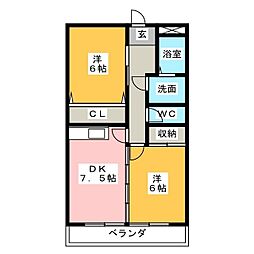 間取図画像 2DK