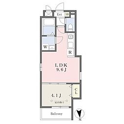 Ｃｈｅｒｉｍ並木 2階1LDKの間取り