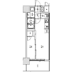 S-RESIDENCE烏森aureate(オリート) 1LDKの間取図画像