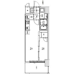 S-RESIDENCE烏森aureate(オリート) 1LDKの間取図画像