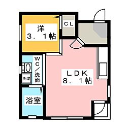 ディアマンテ八田 1LDKの間取図画像