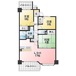 ライオンズガーデン八田 3LDKの間取図画像