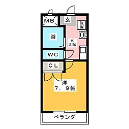 アネックス・トタニ 1Kの間取図画像