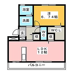 ホープM3 1LDKの間取図画像