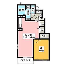 ブローテ 1LDKの間取図画像