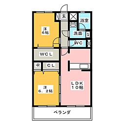 グッドウィルID 2LDKの間取図画像