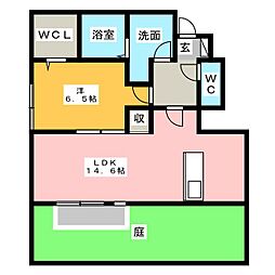 ジョルニフェリーチ 1LDKの間取図画像