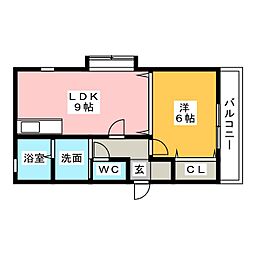 Lerepos 1LDKの間取図画像
