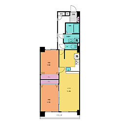 ライオンズマンション栄第2 5階2LDKの間取り