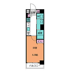 ＧｒａｎＶｉａ丸の内 6階1Kの間取り
