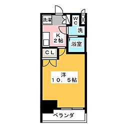 ISM栄 8階1Kの間取り