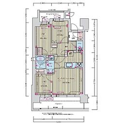 プレサンス名駅南ブリエ 13階3LDKの間取り