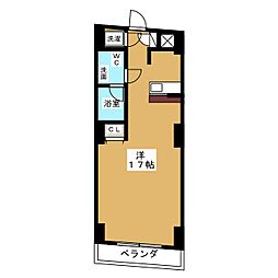 ＮＢＭ則武 7階ワンルームの間取り