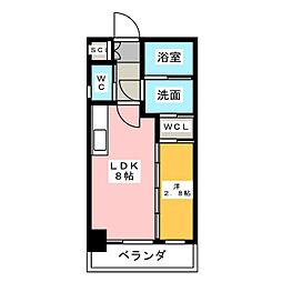 オリス丸の内 5階1LDKの間取り