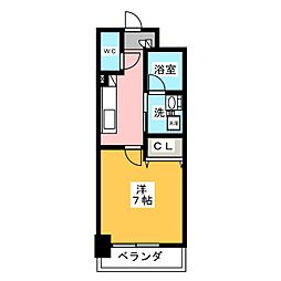 グランツェ名駅太閤通 6階1Kの間取り