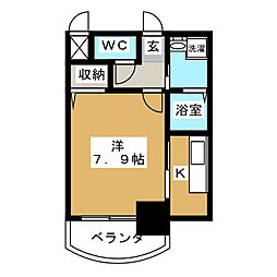 ＨＦ丸の内レジデンス 2階1Kの間取り