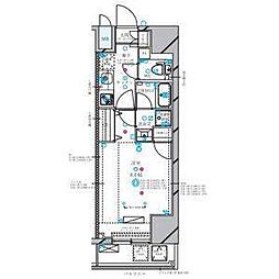 ディアレイシャス丸の内 4階1Kの間取り