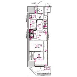CREST TAPP名古屋山王 1DKの間取図画像