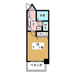 グレイス名駅北 1Kの間取図画像
