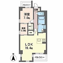 ヴェルデリーフ菊井 1SLDKの間取図画像
