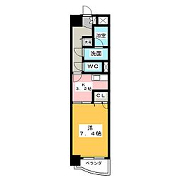 グランシャリオ名駅南 1Kの間取図画像